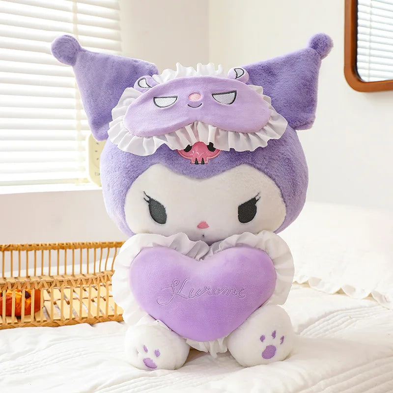 Brand New Cute Kuromi/Melody Eye Mask Love Heart Plushie. 25cm of Love