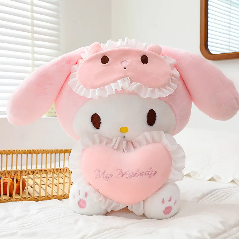 Brand New Cute Kuromi/Melody Eye Mask Love Heart Plushie. 25cm of Love