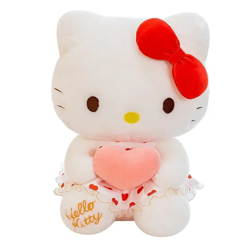 Amazingly Squeezy Sanrio Hello Kitty Love Heart Plushies in Sizes 40cm, 50cm & 60cm.