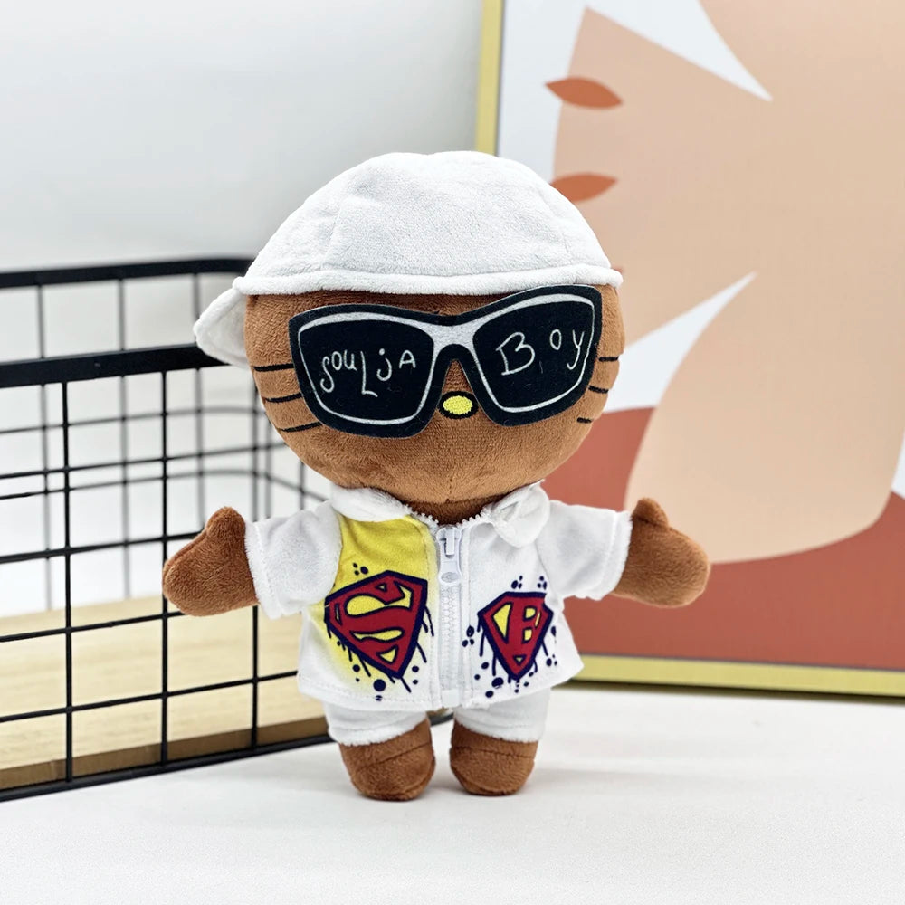 Hello Kitty Soulja Boy Plushie with White Casual Suit in 24cm