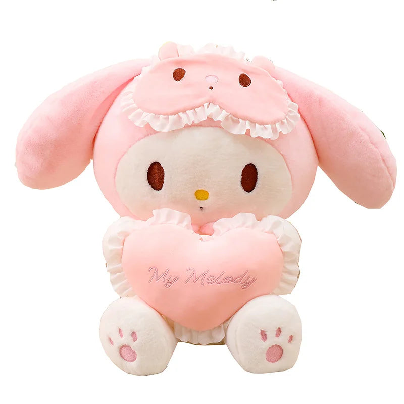 Brand New Cute Kuromi/Melody Eye Mask Love Heart Plushie. 25cm of Love