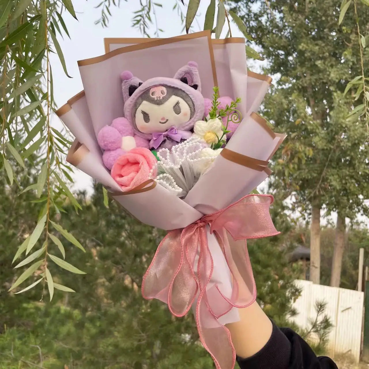 My Melody Kuromi Cinnamoroll Cat Plush Doll Creative Flower Bouquet. Choose out of 28 Bouquets.