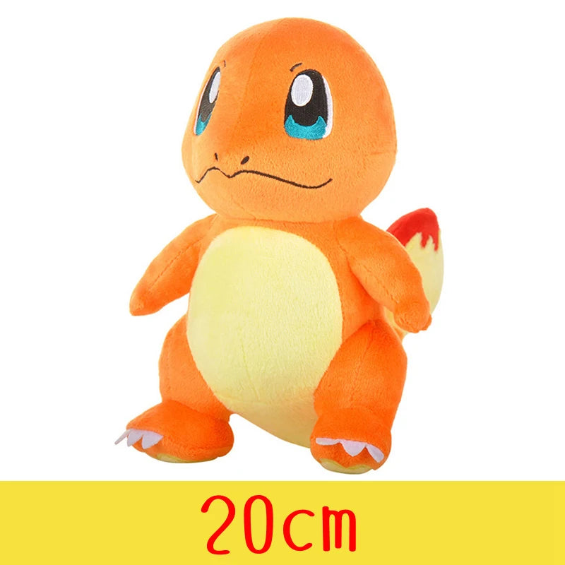 Your Favourite Collection of Pokemon Plushies. Pikachu, Charmander, Squirtle, Bulbasaur and many more! Choose Your Size!