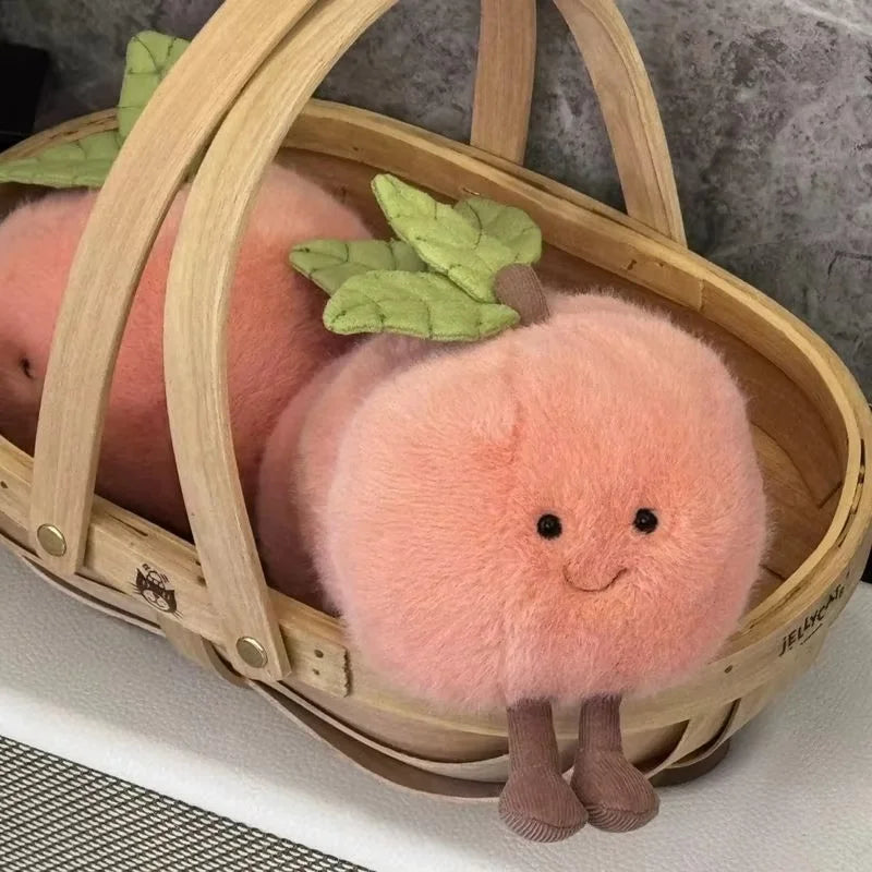 Super Sweet Kawaii Fuzzy Peach Plushie.