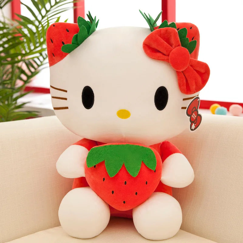 Kawaii Hello Kitty Strawberry Plush Toy 22cm\35cm\45cm