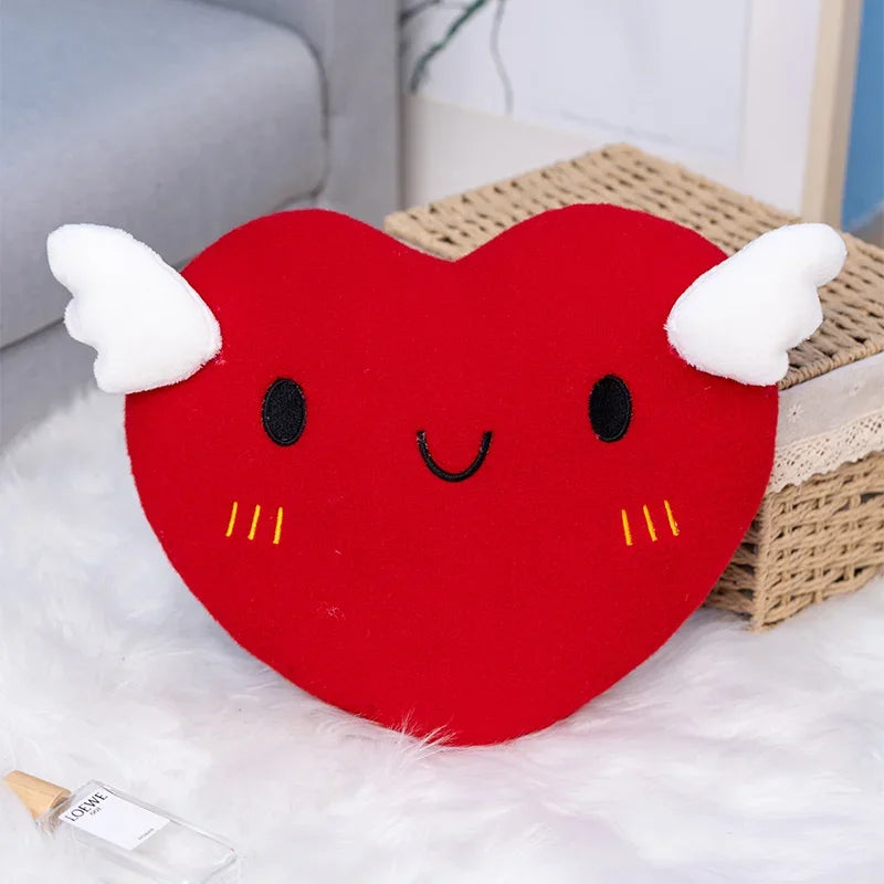 Adorable Love Heart Pillow Plushies in Red, White & Vibrant Pink. From 15cm to 35cm.