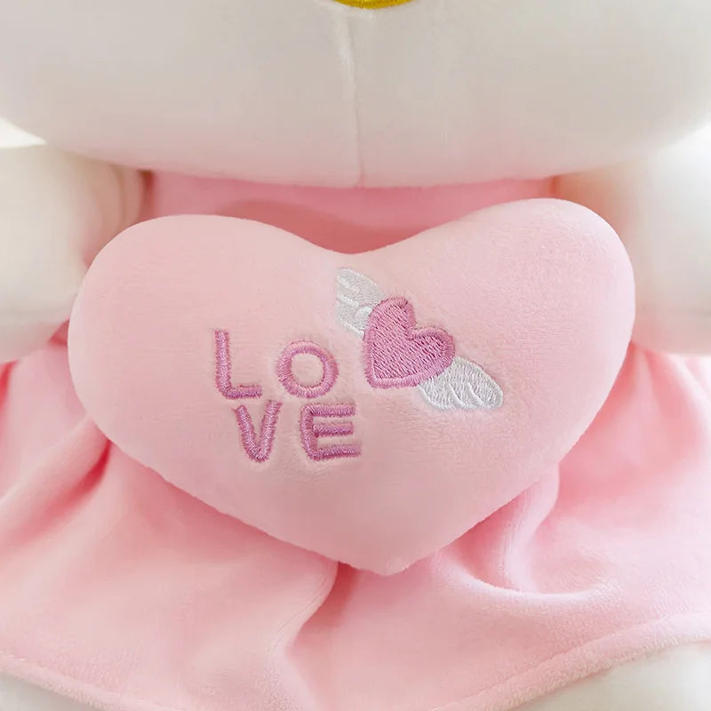 Beautiful Sanrio Hello Kitty Pink Plushies With Love Hearts. In Sizes 25cm, 30cm, 40cm & 55cm.