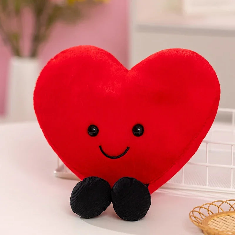 Adorable Love Heart Pillow Plushies in Red, White & Vibrant Pink. From 15cm to 35cm.