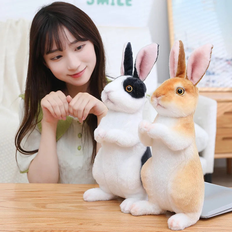 Super Cute Kawaii Long Ear Life Like Rabbit Plushie. Sizes 16cm, 18cm & 24cm