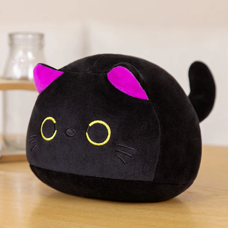 Black Kawaii Cat Plushie Pillow. 9cm Keychain/Pendants - to 55cm sized Cuddable Plushies