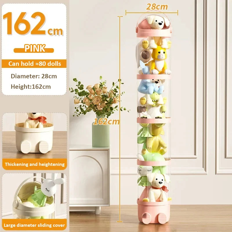 Plushie Storage Box/Organization Tube Height-162cm/Diam-28cm