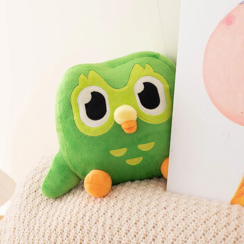 Kawaii Duolingo Green Owl Plushie in 30cm.