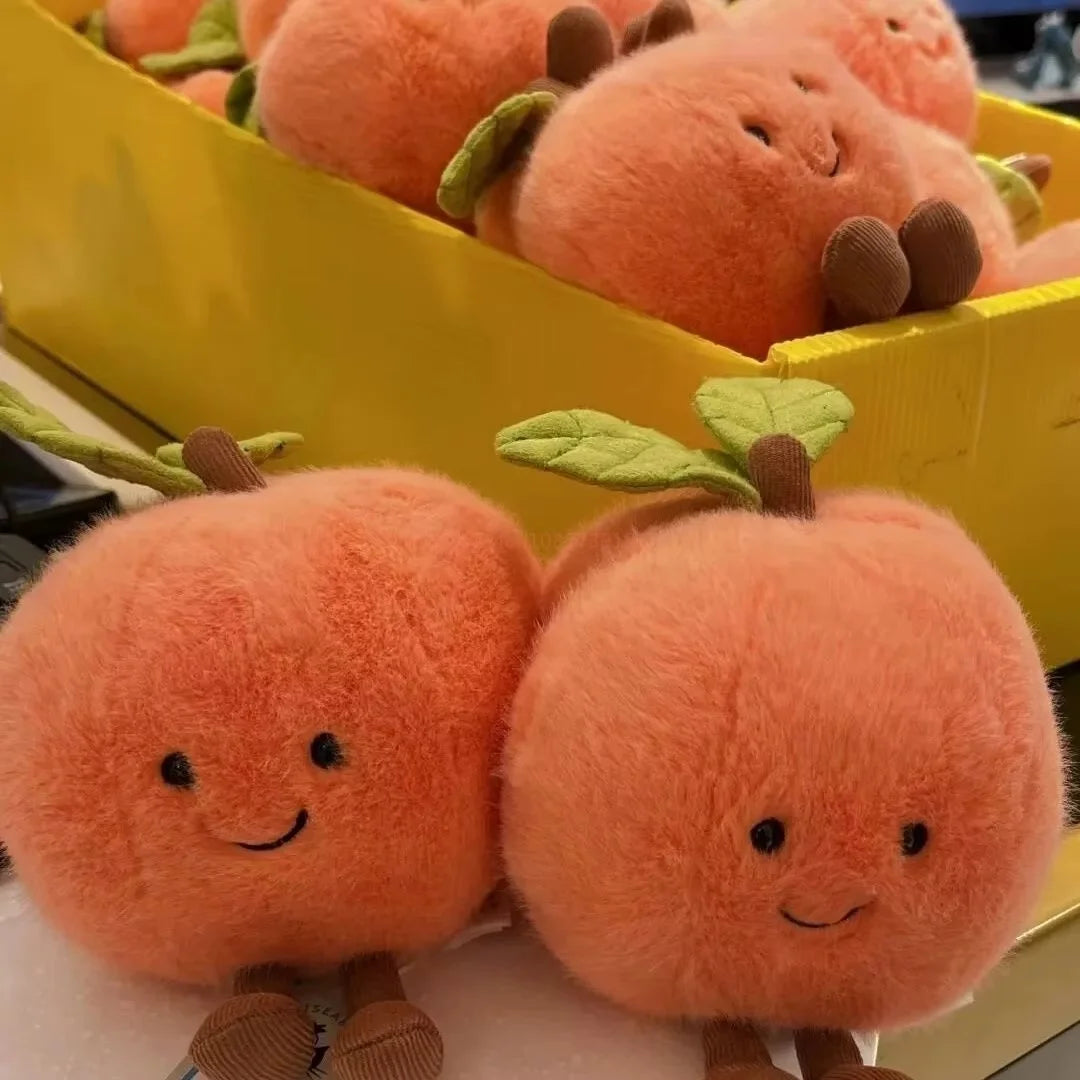 Super Sweet Kawaii Fuzzy Peach Plushie.