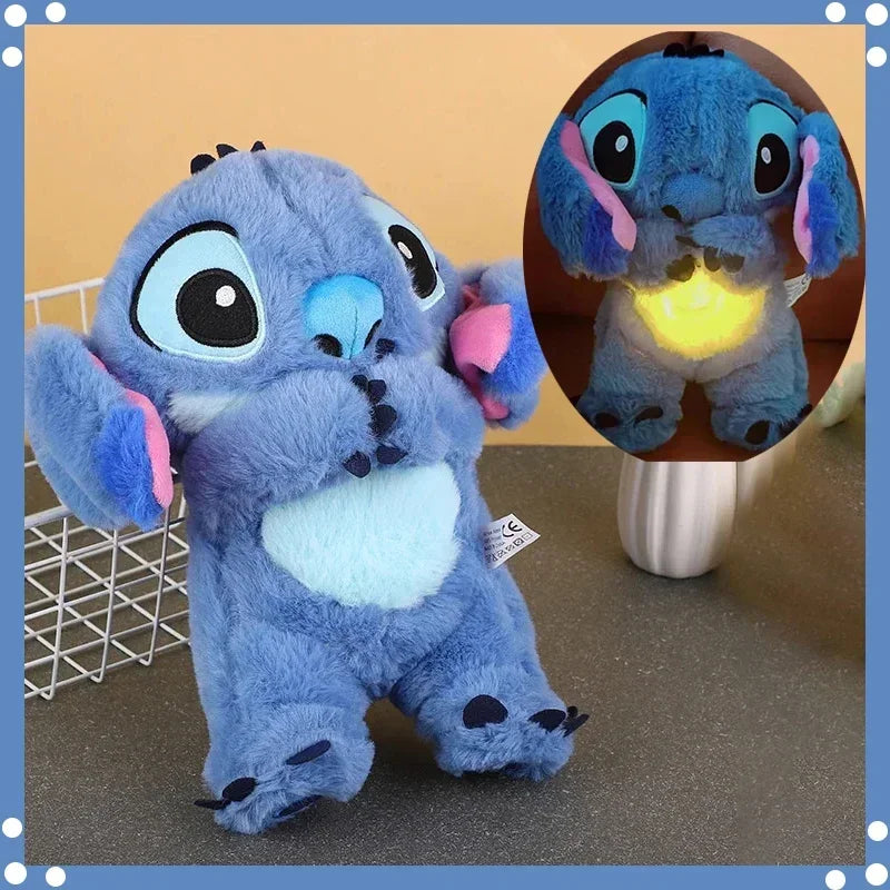 Kawaii Stitch or Angel Sleeping Companion with Soothing Sounds & breathing. Airbag and warm light. 30cm