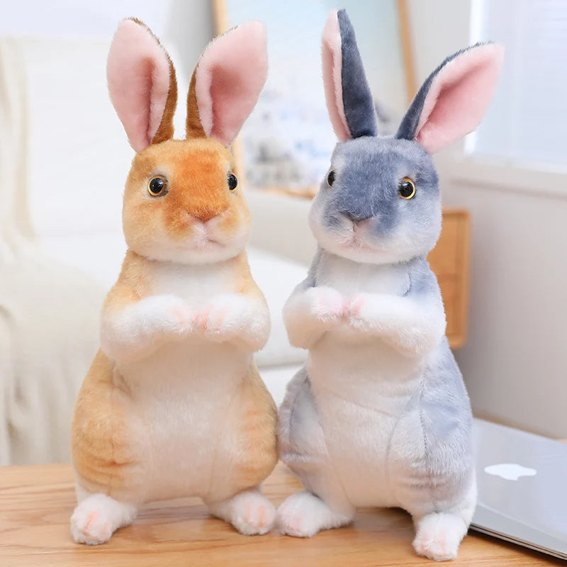 Super Cute Kawaii Long Ear Life Like Rabbit Plushie. Sizes 16cm, 18cm & 24cm