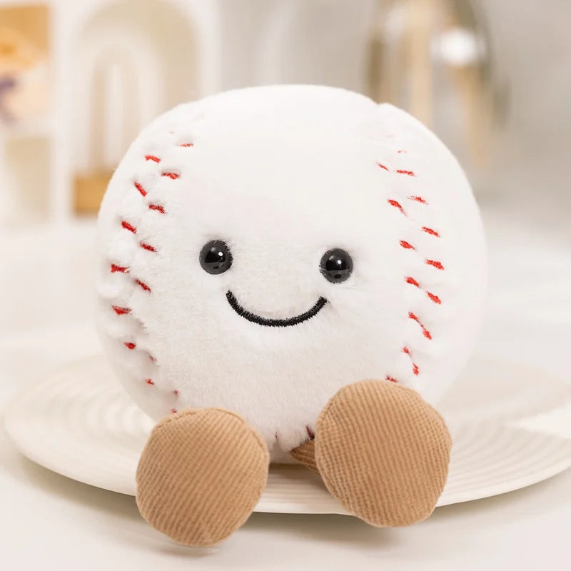 Cute Plushie Baseball, 8 Ball, Football, Basketball, Tennis 10cm