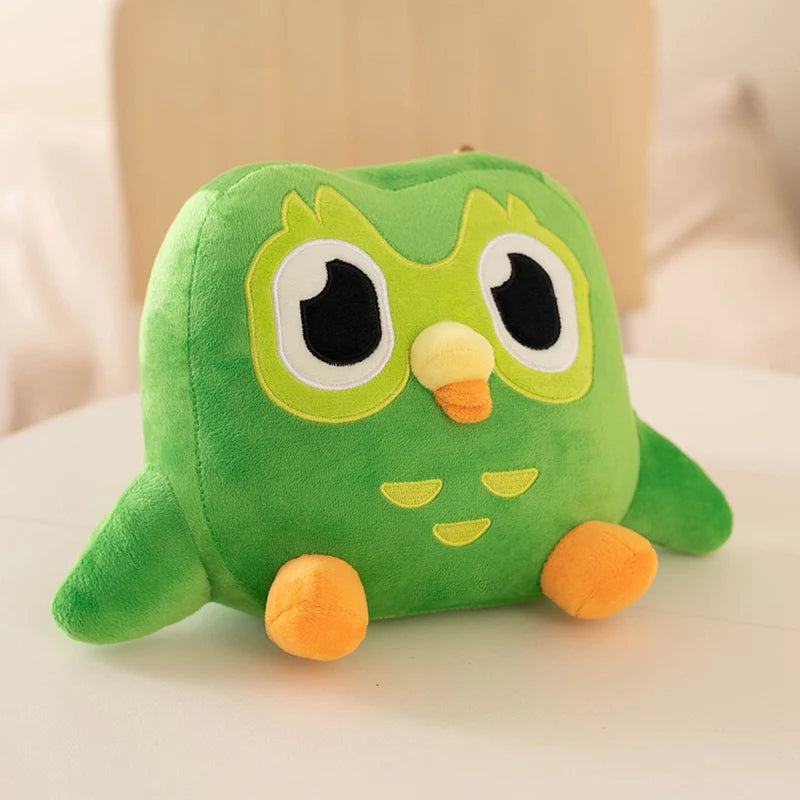 Kawaii Duolingo Green Owl Plushie in 30cm.