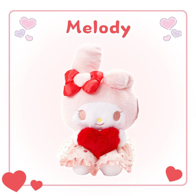 Sanrio Red Heart Hello Kitty Kuromi, Melody, Cinnamoroll & more...in 20cm.