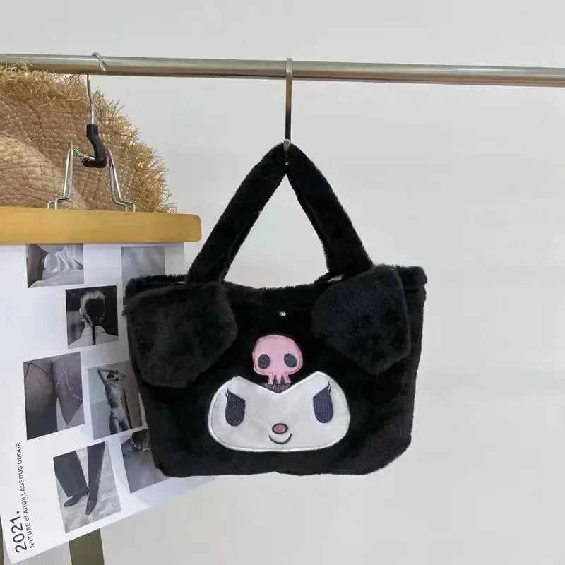 My Kawaii Sanrio Kuromi Lolita Plushie Backpack/Handbags/Slippers and Neck Pillow.