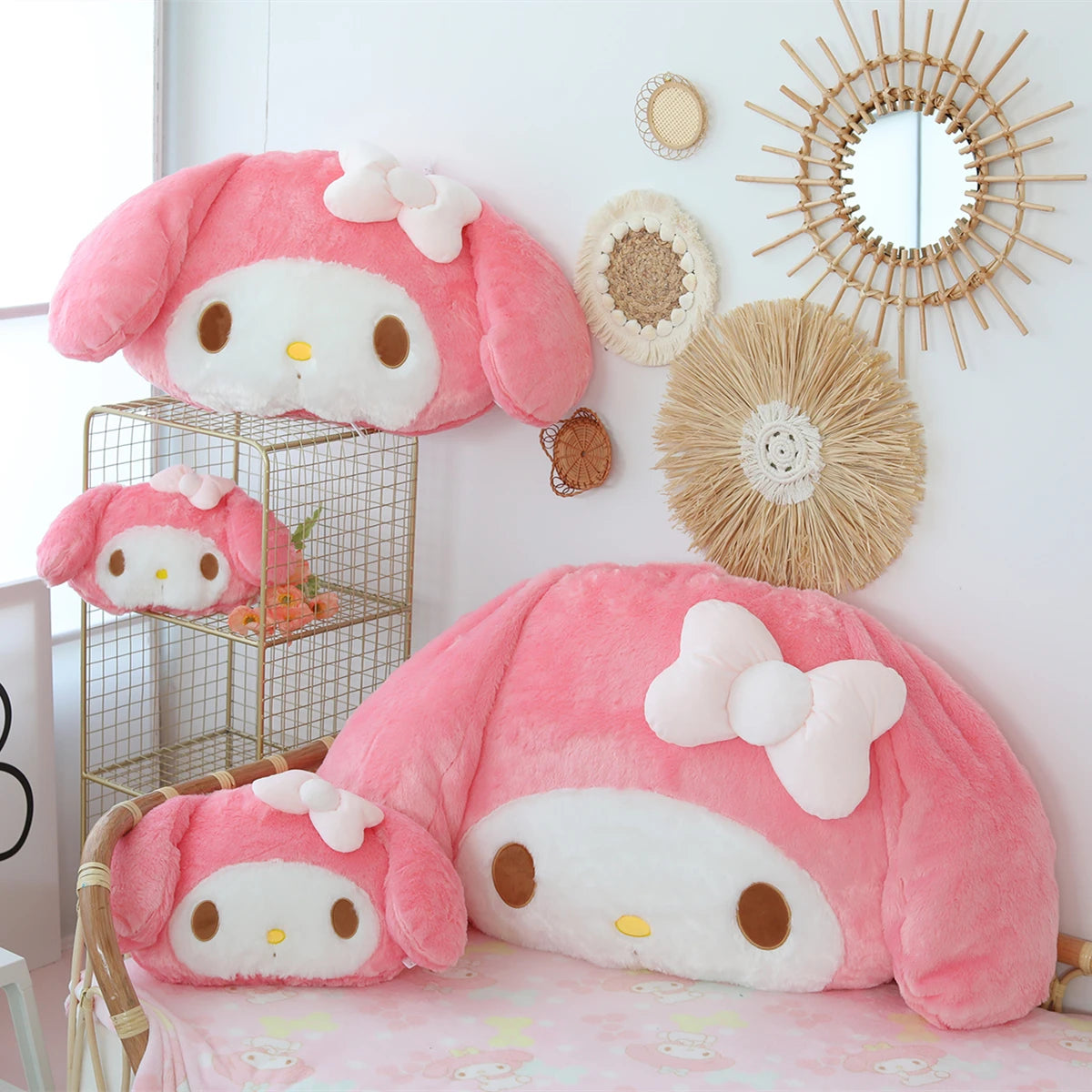 The Biggest & Softest My Melody Hello Kitty Plushie Pillow/Cushion/Headrest. Several Sizes to choose from.