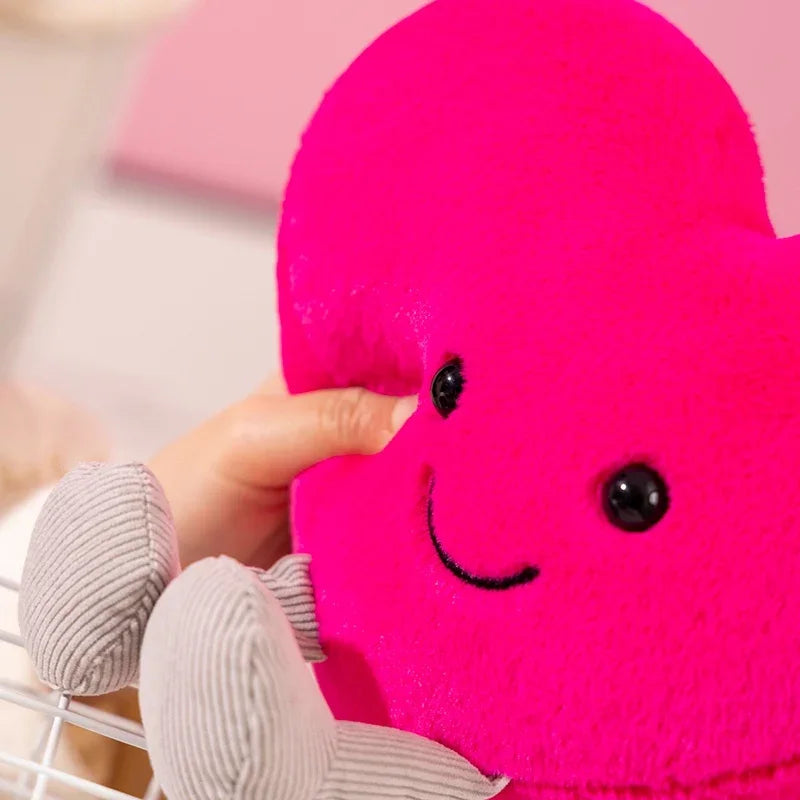 Adorable Love Heart Pillow Plushies in Red, White & Vibrant Pink. From 15cm to 35cm.