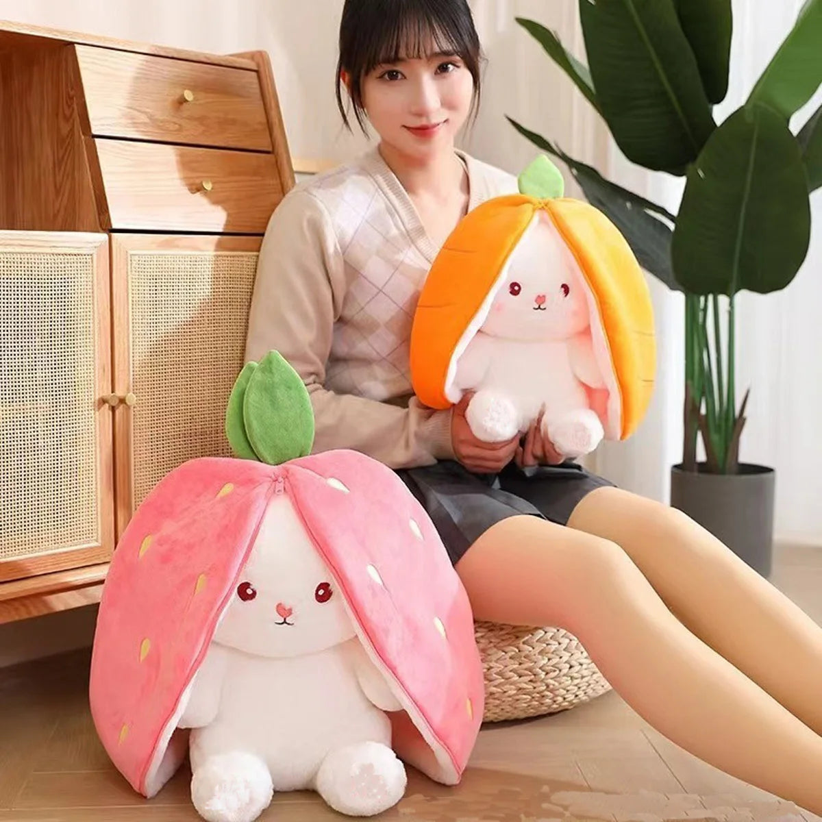 Kawaii Fruit Bunny Plushie 18cm