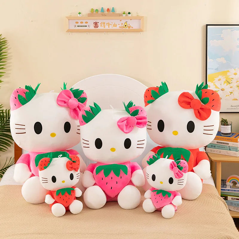 Kawaii Hello Kitty Strawberry Plushie 22cm