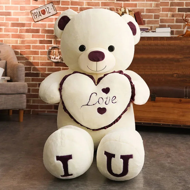 Giant LOVE Plushie Bear, The Ultimate Hug Companion. In Sizes 80cm & 100cm