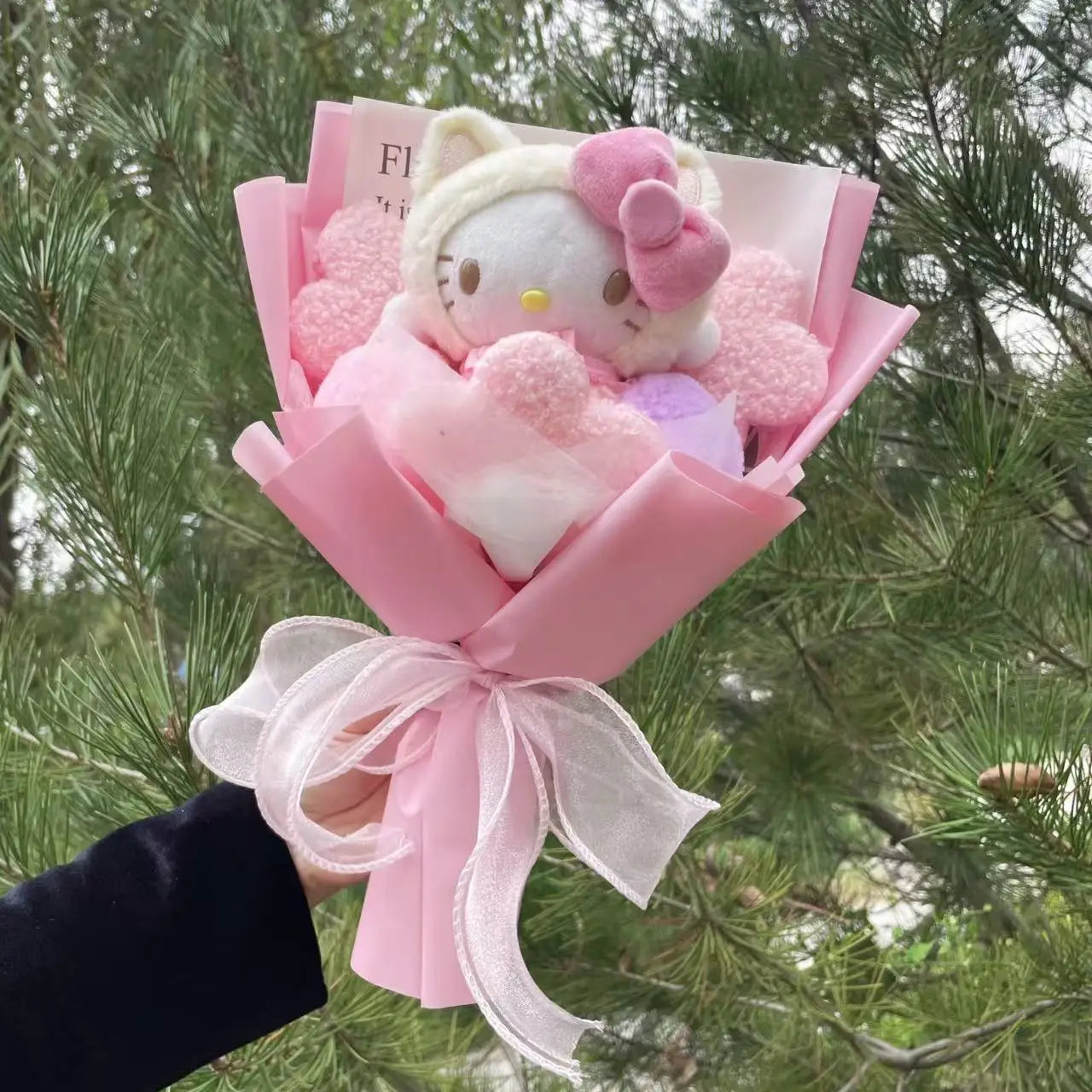 My Melody Kuromi Cinnamoroll Cat Plush Doll Creative Flower Bouquet. Choose out of 28 Bouquets.