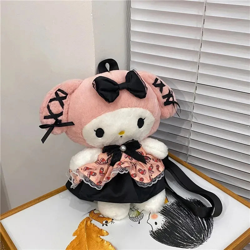 My Kawaii Sanrio Kuromi Lolita Plushie Backpack/Handbags/Slippers and Neck Pillow.