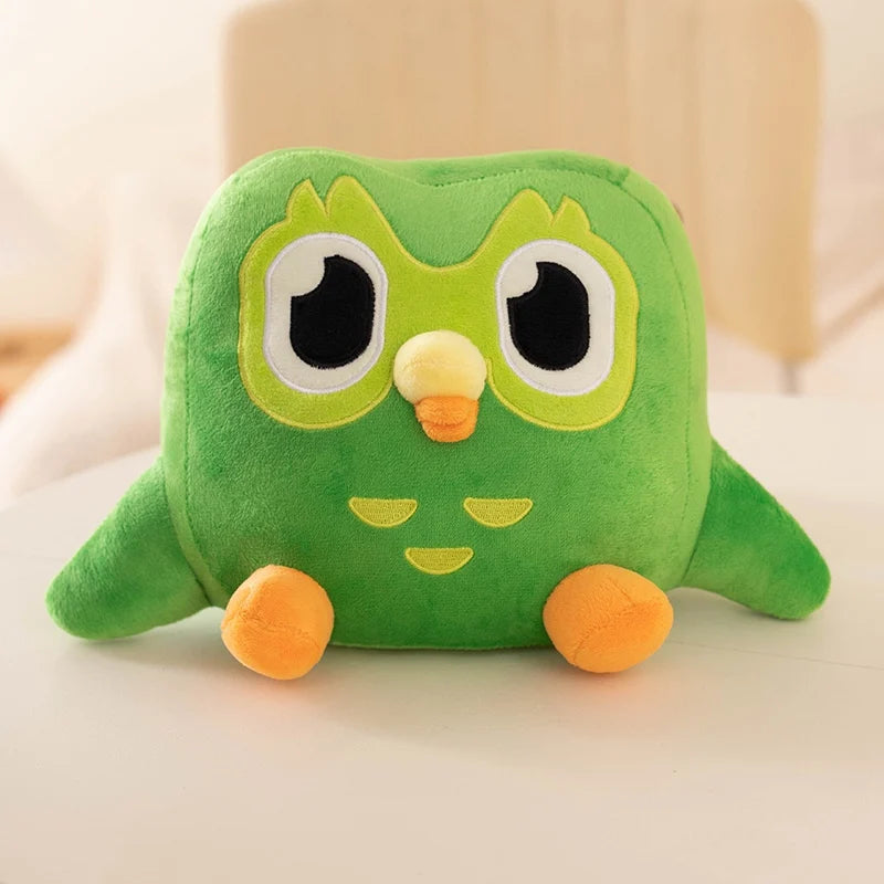 Kawaii Duolingo Green Owl Plushie in 30cm.