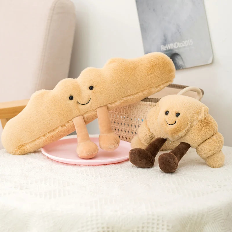 Delicious and Yummy Taco, Toast, Pretzel, Croissant, Baguette Plushies. All in Different Sizes.