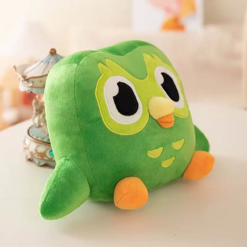 Kawaii Duolingo Green Owl Plushie in 30cm.