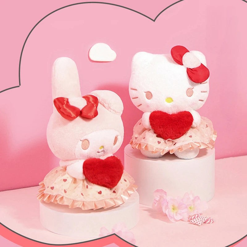 Sanrio Red Heart Hello Kitty Kuromi, Melody, Cinnamoroll & more...in 20cm.