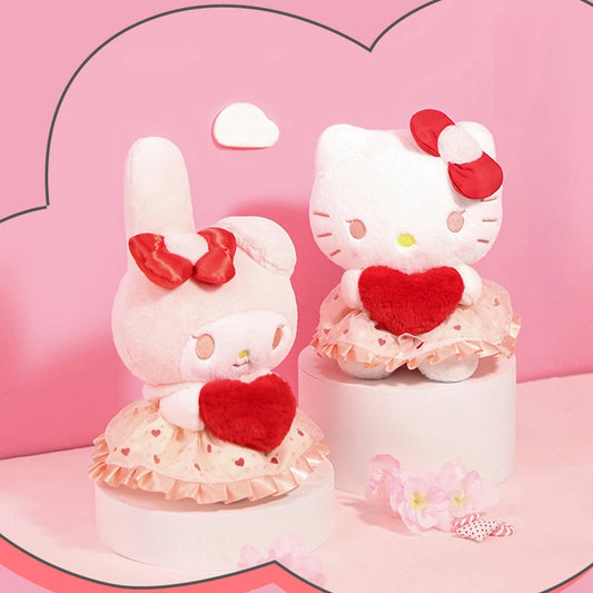 Sanrio Red Heart Hello Kitty Kuromi, Melody, Cinnamoroll & more...in 20cm.