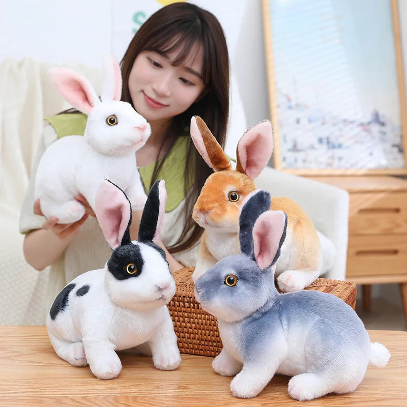 Super Cute Kawaii Long Ear Life Like Rabbit Plushie. Sizes 16cm, 18cm & 24cm