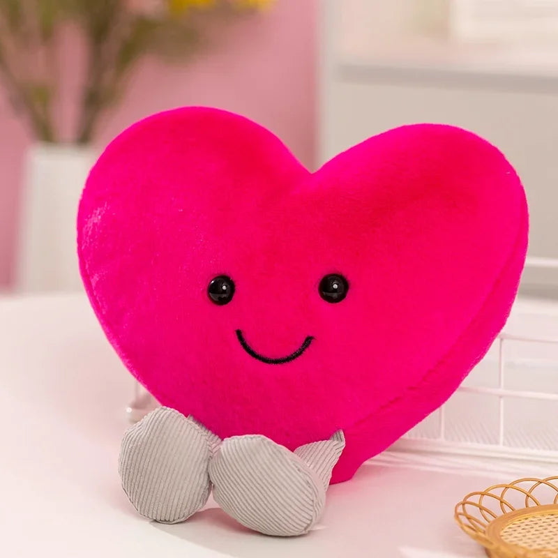 Adorable Love Heart Pillow Plushies in Red, White & Vibrant Pink. From 15cm to 35cm.