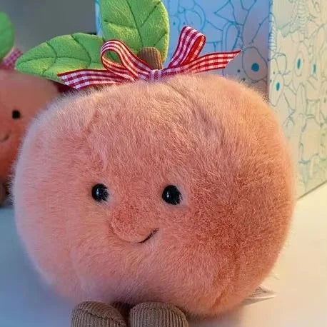 Super Sweet Kawaii Fuzzy Peach Plushie.