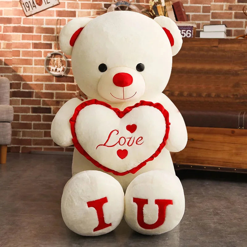 Giant LOVE Plushie Bear, The Ultimate Hug Companion. In Sizes 80cm & 100cm