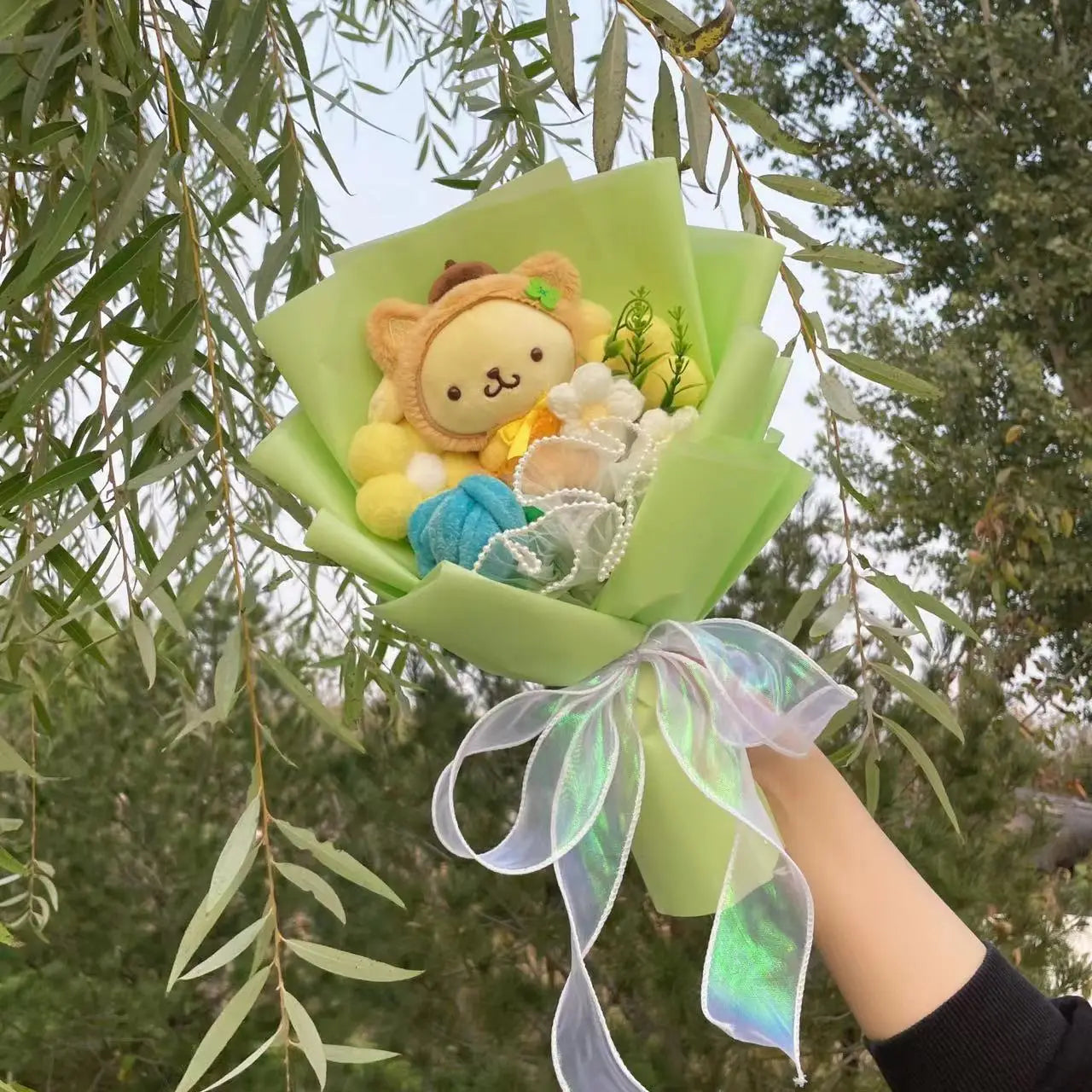 My Melody Kuromi Cinnamoroll Cat Plush Doll Creative Flower Bouquet. Choose out of 28 Bouquets.