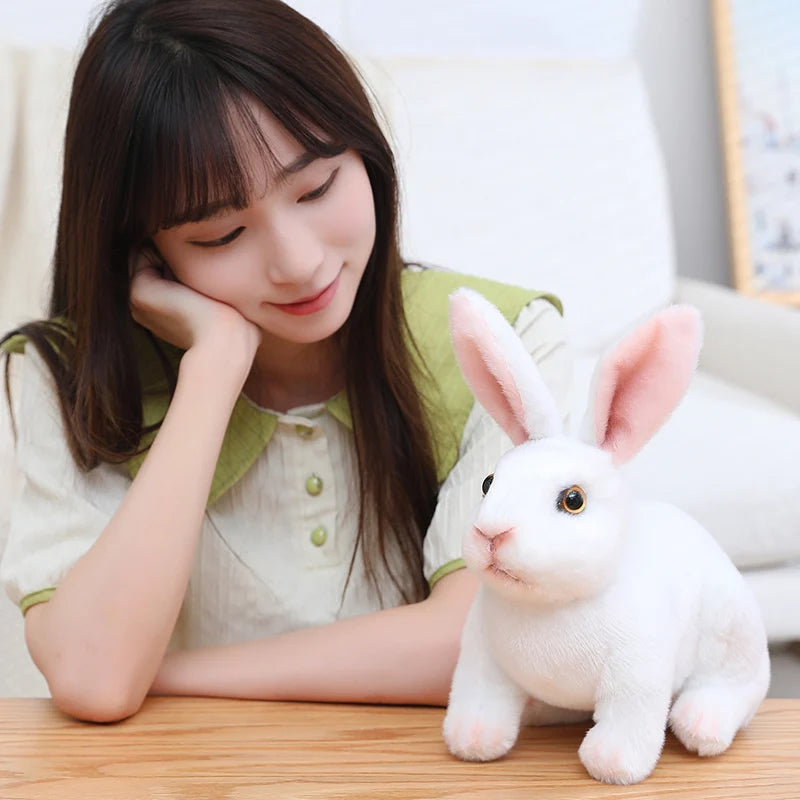 Super Cute Kawaii Long Ear Life Like Rabbit Plushie. Sizes 16cm, 18cm & 24cm