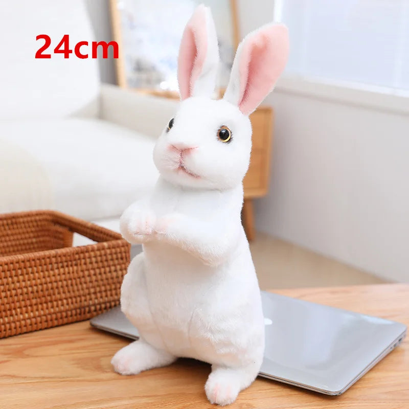 Super Cute Kawaii Long Ear Life Like Rabbit Plushie. Sizes 16cm, 18cm & 24cm