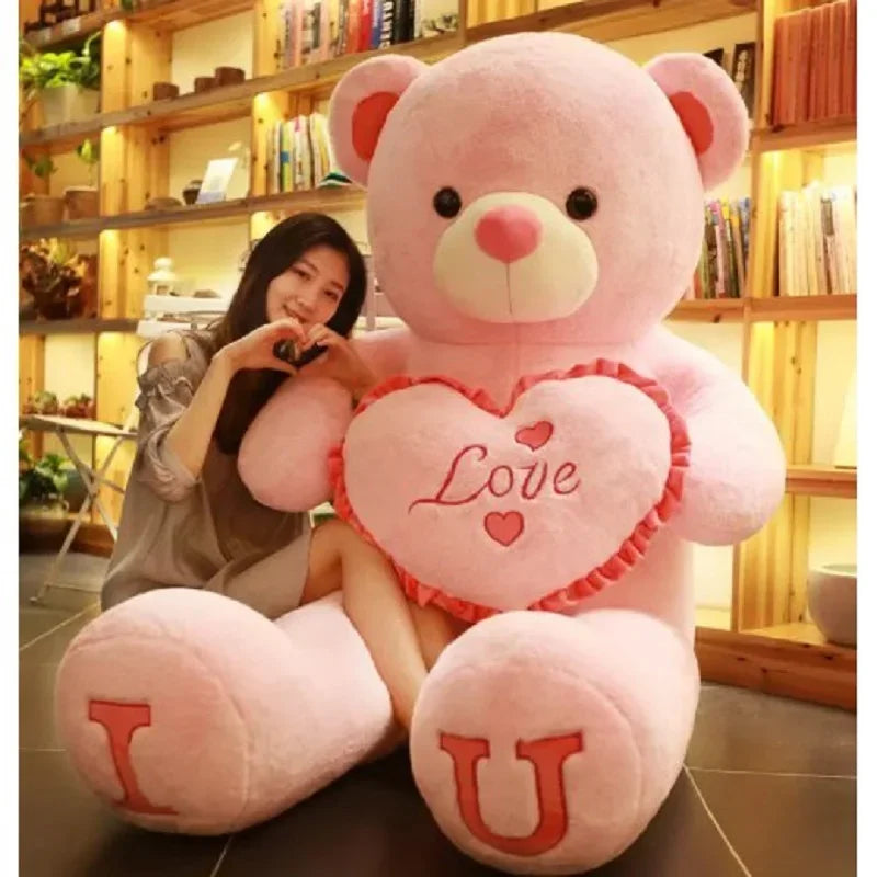 Giant LOVE Plushie Bear, The Ultimate Hug Companion. In Sizes 80cm & 100cm